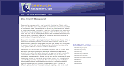 Desktop Screenshot of datasecuritymanagement.com